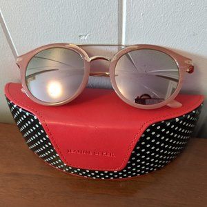 Pink round mirror sunglasses